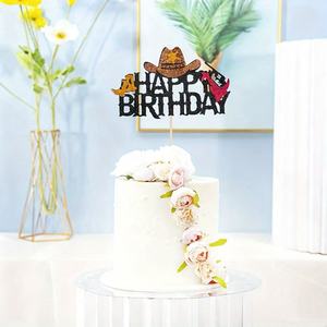 Decorazioni per <span class=keywords><strong>Torta</strong></span> di Compleanno Tema West Selvaggio 2025, Topper Riutilizzabili per Torte di Compleanno per Ragazzi e Ragazze - Product Image 2