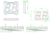 Display LED a 7 Segmenti SMD Blu da 0,56 Pollici, 2 Cifre, per Poster Digitali da Interno, Catodo/Anodo Comune, 20mA