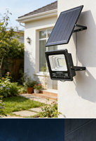 Projecteur solaire à économie d'énergie 200W, 6000K, angle de faisceau 90°, en acier ABS, étanche IP65, LED, pour jardin, fonctionne sur batterie, télécommande