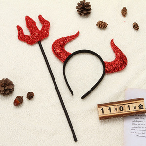 Diadema con Cuernos de Diablo, Pinza para el Cabello, Accesorios de Cosplay, Decoraciones para el Día de los Muertos, Halloween, Día del Niño, Personalizables - Product Image 3