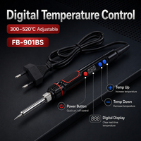 Fer à souder numérique 80W à température réglable 300-520 ° Outil de réparation électronique à noyau céramique à chauffage rapide avec prise EU