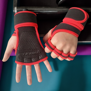 Guantes de Levantamiento de Pesas Ventilados con Protección para la Palma y Logotipo Personalizado, Guantes de Gimnasio Acolchados Gruesos para Entrenamiento - Product Image 5