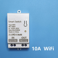Interrupteur intelligent Wi-Fi avec disjoncteur + télécommande RF433 haute puissance 30A avec mesure, commande vocale, interrupteur d'éclairage IP11 facile à installer
