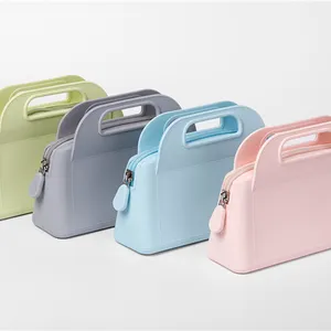 Tas tangan wanita silikon terbaru 2024 tas Fashion tas Tote wanita tahan air tas Travel untuk anak perempuan