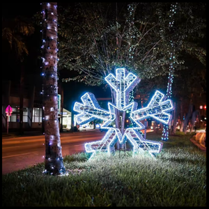 New year waterproof IP65 Large LED <b>snowflake</b> motif <b>light</b> for Christmas outdoor decoration - Product Image 5