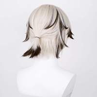 Vente en gros courte perruque blonde Cosplay synthétique Anime perruques cheveux courts garçon perruque