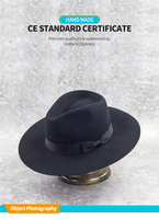 Chapeau Fedora Classique Michael Jackson en Feutre de Laine pour Homme, Tailles Multiples Personnalisées, Grandes Tailles XL, avec Bandeau Anti-Transpiration en PU et Doublure en Satin