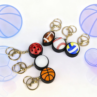 Porte-clés Clicker Fidget Ballon de Football Imprimé en 3D, Jouet Anti-Stress Amusant et Nouveauté Sportive, Cadeaux