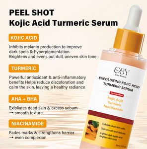 EBY Kojic Acid Kurkuma Gezichts Serum voor Donkere Vlekken - Koreaans Huidverzorging Exfolierend Serum om Dode Huidcellen te Verwijderen & te Verhelderen - Product Image 3