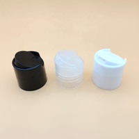 Bouchon à disque anti-déversement brillant noir en plastique PP 24/410 28/410 avec bec verseur pour bouteilles en plastique