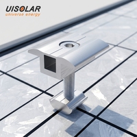 Support de montage solaire pour toit en alliage d'aluminium réglable UISOLAR 30 mm 35 mm avec colliers de fixation noirs pour extrémités et intermédiaires