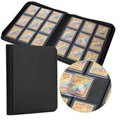 288 Toploader Binder 9 pochettes Top Loader Liants Sleeves 3 \ "X 4 \" Porte-cartes rigides Trading Sports Cards Toploader PU Material