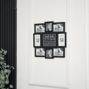 FSC & BSCI家居装饰拼贴相框从质朴的苦木: 持有4x6张照片