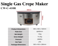 Équipement pour hôtels et restaurants, machine à crêpes antiadhésive, plaque simple, machine à crêpes au gaz