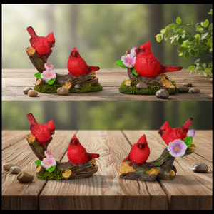 Miniatura de Resina de Pájaro Cardenal Americano, Adorable Figura de Animal para Decoración de Microjardín, Manualidades y Arte - Product Image 1