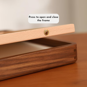 Cadre <span class=keywords><strong>photo</strong></span> en bois JUNJI, style classique/post-moderne, cadre <span class=keywords><strong>photo</strong></span> <span class=keywords><strong>carré</strong></span>, affichage long et étroit, cartes de voyage, fleurs pressées - Product Image 3