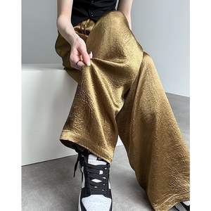 Femmes taille haute jambe droite mince été pantalon ample minceur Protection solaire Cool Sensation drapé jambe large pantalon - Product Image 2