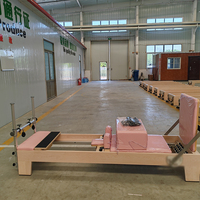 Equipo de Pilates Comercial Blanco, Reformer de Madera, Cama Reformer con Núcleo de Madera, Máquina de Madera de Arce, Reformer de Pilates para Estudio de Pilates