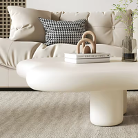Table basse de salon blanche incurvée irrégulière de style scandinave post-moderne artistique
