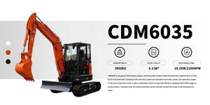 Miniexcavadora de 3.5 Toneladas de Marca Reconocida, Modelo CDM6035, con Motor Kubota - Product Image 6
