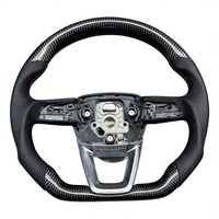 Volant en fibre de carbone fait main, 100 % compatible avec Audi Q5 SQ5 2018-2024, couleur personnalisée, coutures, fonction chauffante