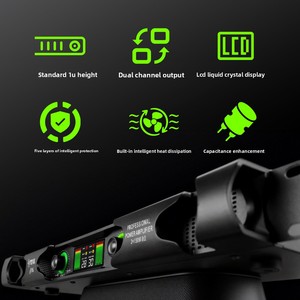 เครื่องขยายเสียง <span class=keywords><strong>TEYUN</strong></span> M100 Class D 1U ระดับมืออาชีพ ช่องสัญญาณคู่ ระบบดิจิตอล เหมาะสำหรับการแสดงบนเวที ห้องประชุม และคาราโอเกะ - Product Image 2