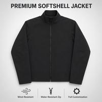 Chaqueta Softshell de Cuello Alto para Hombre, Elástica en Cuatro Direcciones, Impermeable, Cortavientos, Transpirable, Ligera, Informal para Exteriores