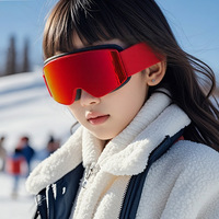 Masques de ski miroir colorés pour enfants, lunettes de sport anti-buée double couche pour garçons et filles, motocross en plein air