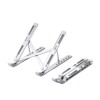 Support d'ordinateur portable réglable portable en métal promotionnel pour MacBook Tablette Support pliable pour ordinateur portable Support d'ordinateur portable en alliage d'aluminium