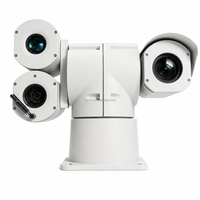 Caméra thermique de surveillance de sécurité PTZ à suivi automatique longue portée à trois spectres infrarouges