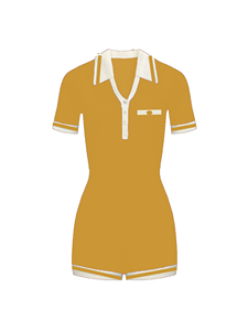 รอมเปอร์ถักคอโปโลผู้หญิงน่ารักมาใหม่ล่าสุดจั๊มสูทแบบลำลองระบายอากาศชุดหมีขาสั้นสำหรับใส่เล่นกอล์ฟ - Product Image 2