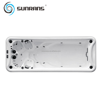 Piscine Spa Commerciale Extérieure en Acrylique Sunrans 5,7 m avec Baignoires de Massage et Contrôle Balboa pour Divertissement en Jardin de Villa
