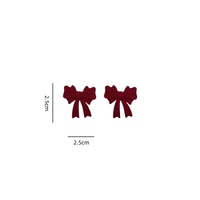 Boucles d'oreilles pendantes vintage en alliage, velours, nœud rouge et perles, pour femme – Accessoires d'oreille mignons, tendance et haut de gamme pour l'automne et l'hiver