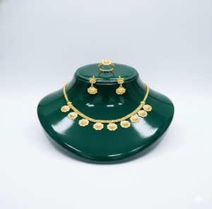 Magnifique collier, bijoux, collier sautoir, collier plaqué, ensemble de bijoux, ensemble de bijoux 4 pièces, idéal pour les fêtes et les célébrations - Product Image 2