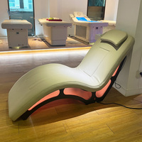 Sillón de Hotel moderno de lujo con Bluetooth, vibrador de música, masaje, función de calefacción, luz LED, sofá de cuero de microfibra
