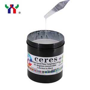 65 ° Tinta Termocrómica Irreversible C, Incolora a Negra, a Base de Agua, para Impresión de Seguridad Flexográfica - Product Image 5