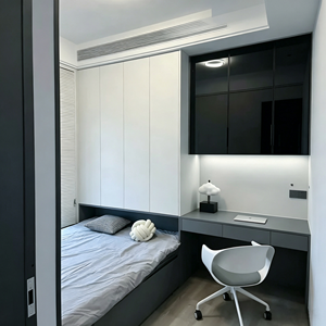 Ensemble de meubles de <span class=keywords><strong>chambre</strong></span> personnalisé : Lit Tatami avec rangement intégré, <span class=keywords><strong>commode</strong></span> de <span class=keywords><strong>chambre</strong></span> avec tiroirs, bureau avec tiroirs - Product Image 1