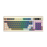 Aula S99 clavier à membrane silencieuse sans fil 3 modes avec bouton et affichage coloré pour fenêtre/ordinateur/bureau/PC/ordinateur portable