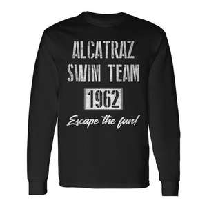 Camiseta de manga larga del equipo de natación Alcatraz 1962 Escape The Fun - Product Image 1