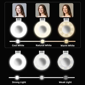 Mini lumière <span class=keywords><strong>LED</strong></span> magnétique pour selfie 300 mAh, étanche, antichoc, température de couleur réglable, lumière de remplissage pour téléphone compatible <span class=keywords><strong>iPhone</strong></span> - Product Image 5