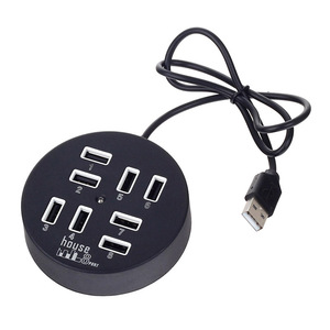 Hub USB 2.0 haute vitesse <span class=keywords><strong>Jmax</strong></span> 8 ports 2026 avec adaptateur secteur rond pour tablette - Product Image 1