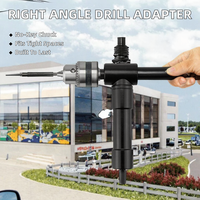 Adaptor Chuck Bor Listrik Sudut Kanan 90 Derajat, Aksesoris Perkakas Listrik dengan Adaptor Ekstensi Sudut Kanan