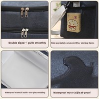 Sac isotherme double couche en tissu Oxford, sac de transport pour boîte à lunch, sac de rangement de voyage imperméable de grande capacité pour étudiants et bureau