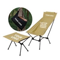 Nouvelle conception de chaises lune portables en aluminium, légères, pliantes, pour le camping, la plage, la randonnée, la pêche et les parcs