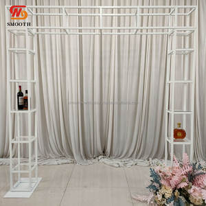 กรอบโลหะสีทองมันวาวเรียบฉากหลังซุ้มแต่งงานโลหะสีทองสำหรับซุ้มแต่งงาน - Product Image 6