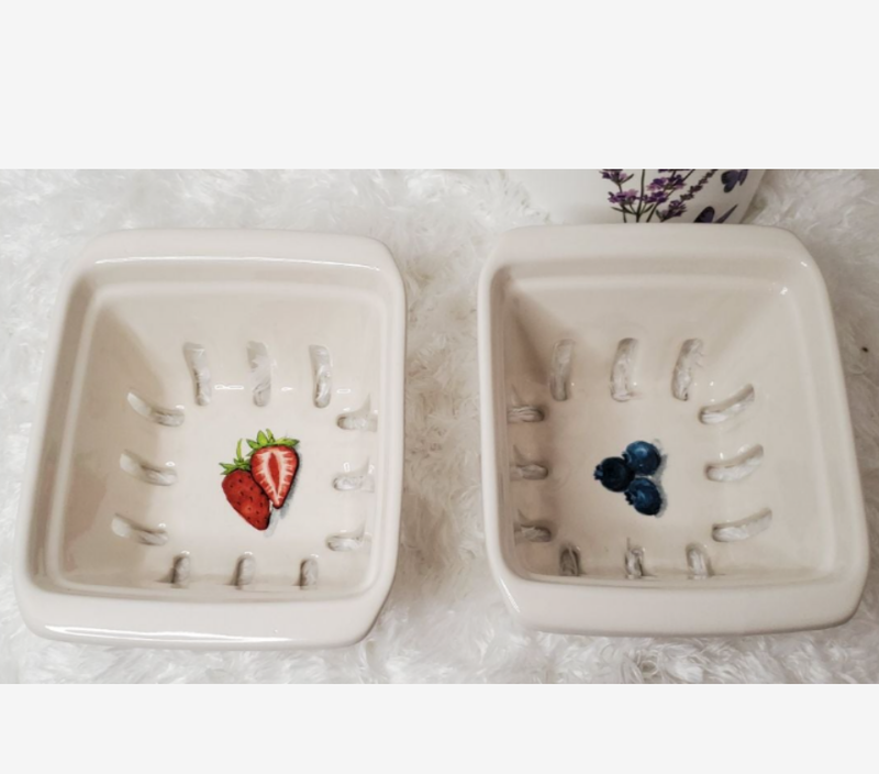 White Ceramic Berry Strainers Baskets with