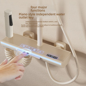 Wayon Bathroom Products Shower Sets Digital Display Piano Key Bathroom Mixer <strong>Tap</strong> 4 Functions Rainfall Shower Set - Product Image 4