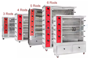 Grill à poulet rotatif au gaz en acier inoxydable industriel et commercial, machine à rôtir le poulet, four à rôtir le poulet - Product Image 4