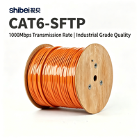 Câble CAT6 SFTP anti-interférence, marque Shibei, cuivre pur sans oxygène, prise en charge du PoE Gigabit, testé avec Fluke