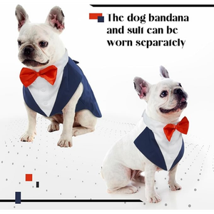 Conjunto <span class=keywords><strong>de</strong></span> Traje y Pañuelo para Perro HLC, Camisa Formal, Esmoquin para Mascotas, Disfraz para Perros, para Bodas, Festivales, Halloween, Navidad, Cumpleaños - Product Image 2